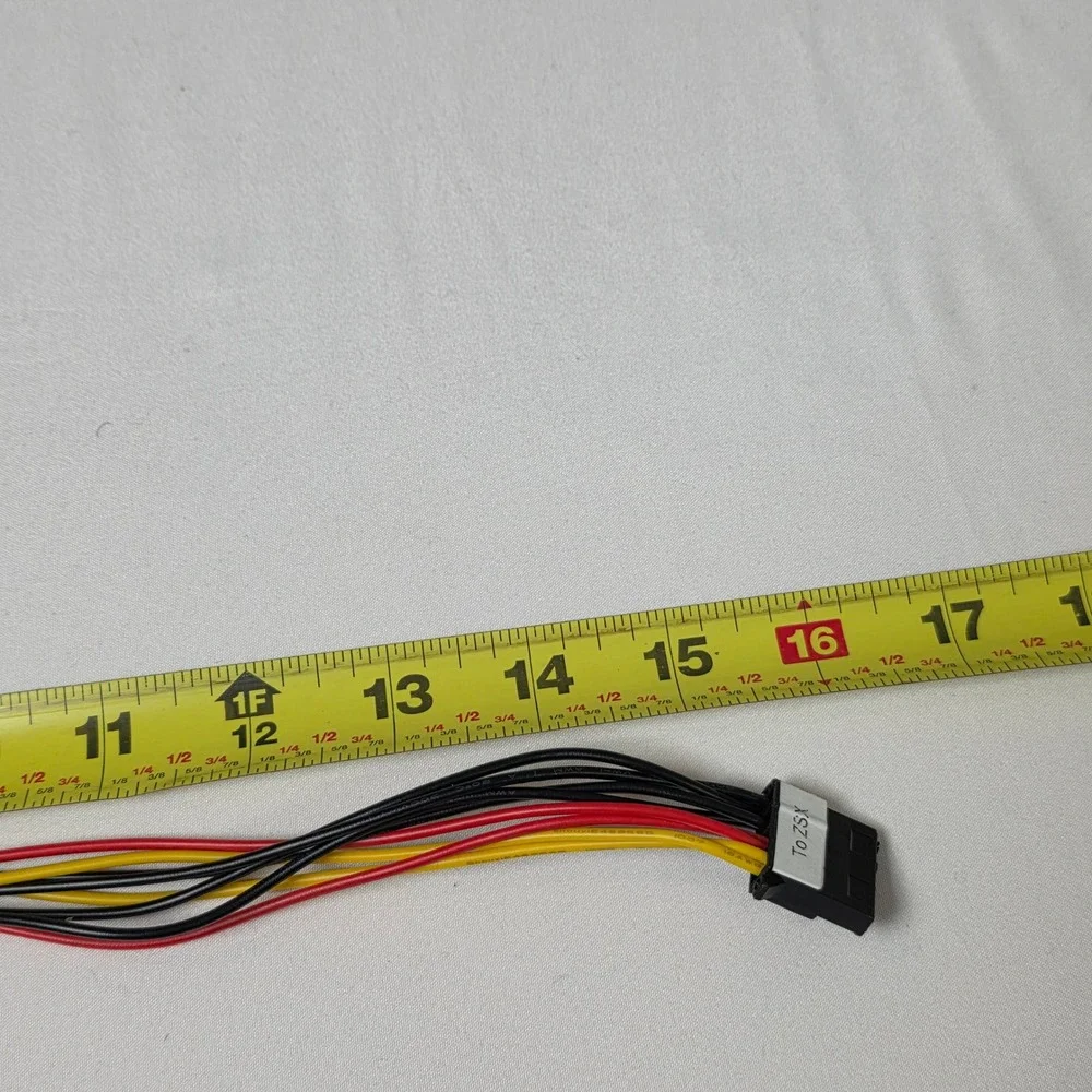 Molex Dual 4 pin‎ Power to SATA and Power Splitter Cable 15in 18 AWG